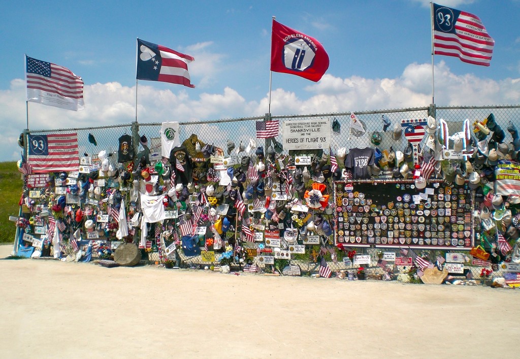 Shanksville memorial fence. Photo (2006) by Kevin Malone